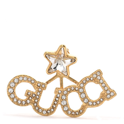 Gucci Crystal Star Logo Single Earring Gold 1 of 5
