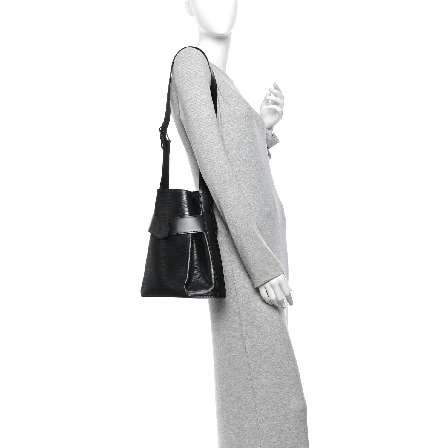 Louis Vuitton Epi Sac D'epaule Black 2 of 10