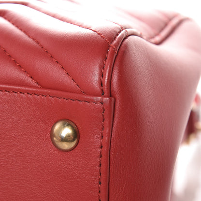 Gucci Calfskin Matelasse Medium GG Marmont Tote Hibiscus Red 11 of 13