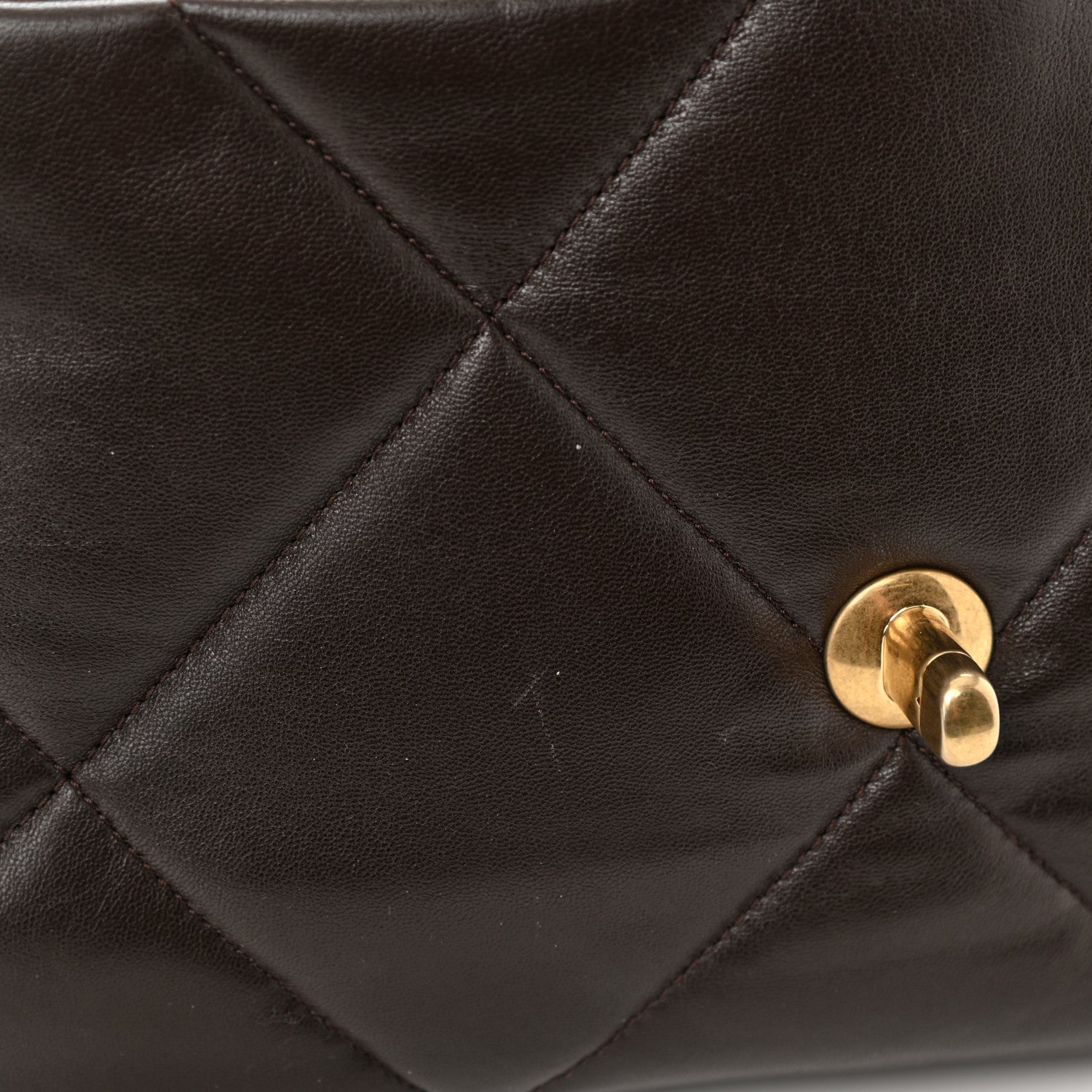 Chanel Lambskin Quilted Medium Chanel 19 Flap Dark Brown 11 of 11