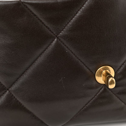 Chanel Lambskin Quilted Medium Chanel 19 Flap Dark Brown 11 of 11