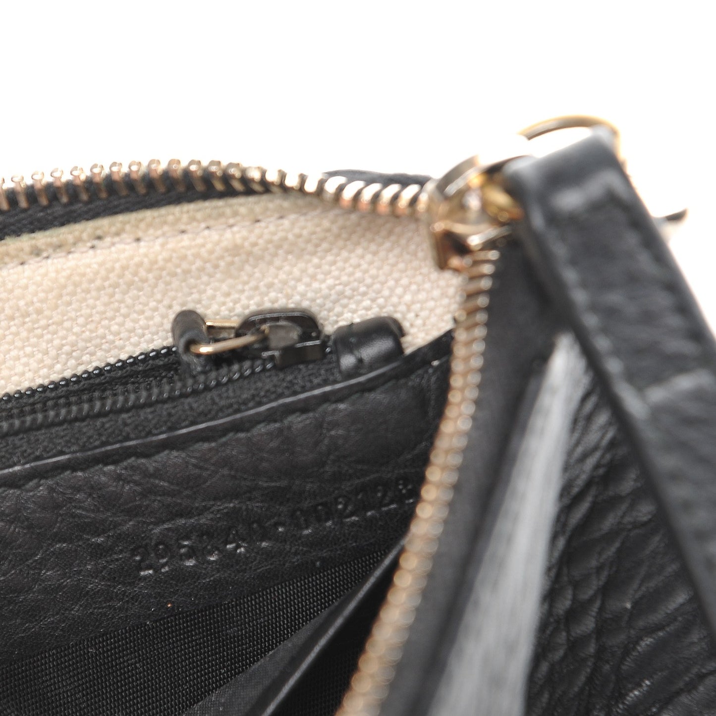 Pebbled Calfskin Soho Wristlet Black