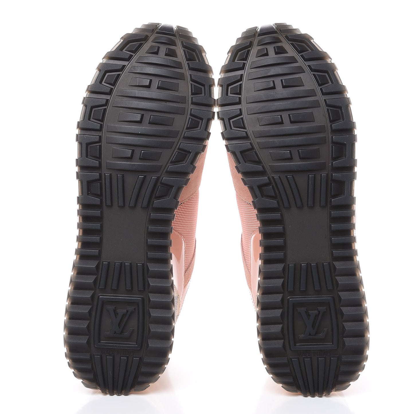 Suede Damier Azur Run Away Sneakers 39 Pink