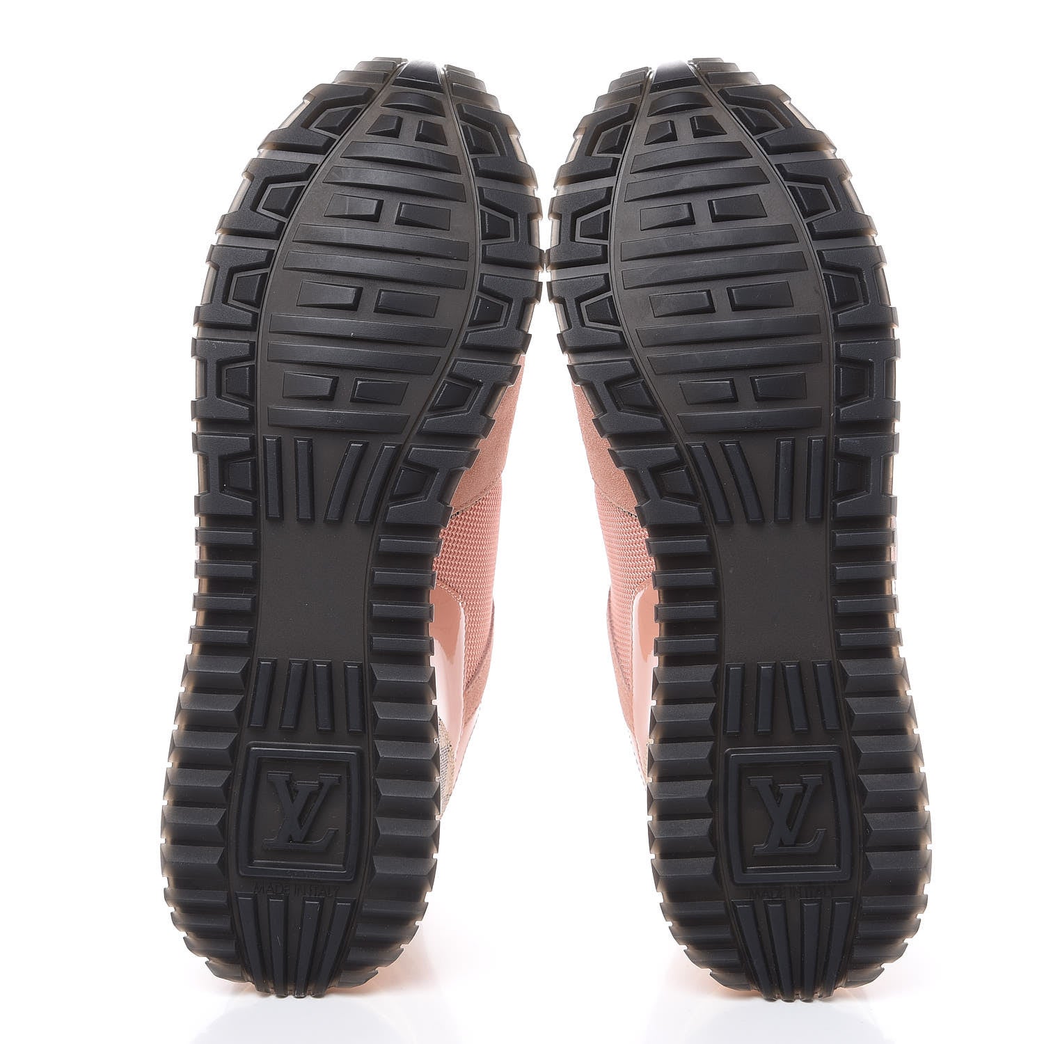 Louis Vuitton Suede Damier Azur Run Away Sneakers 39 Pink 5 of 8