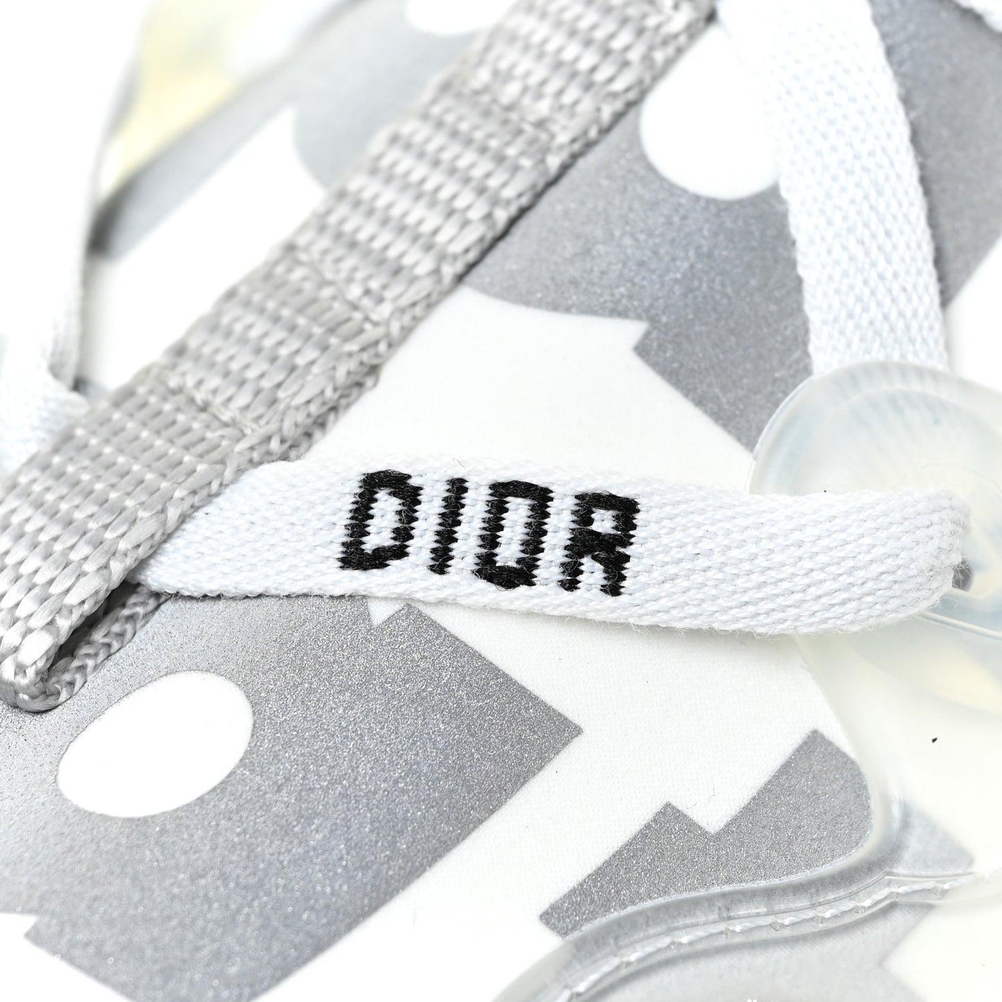 Neoprene Rubber Spatial Print Womens D-Connect Sneakers 38.5 White
