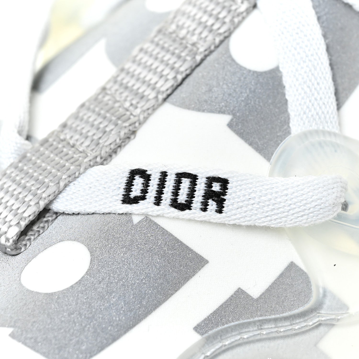 Christian Dior Neoprene Rubber Spatial Print Womens D-Connect Sneakers 38.5 White 12 of 15