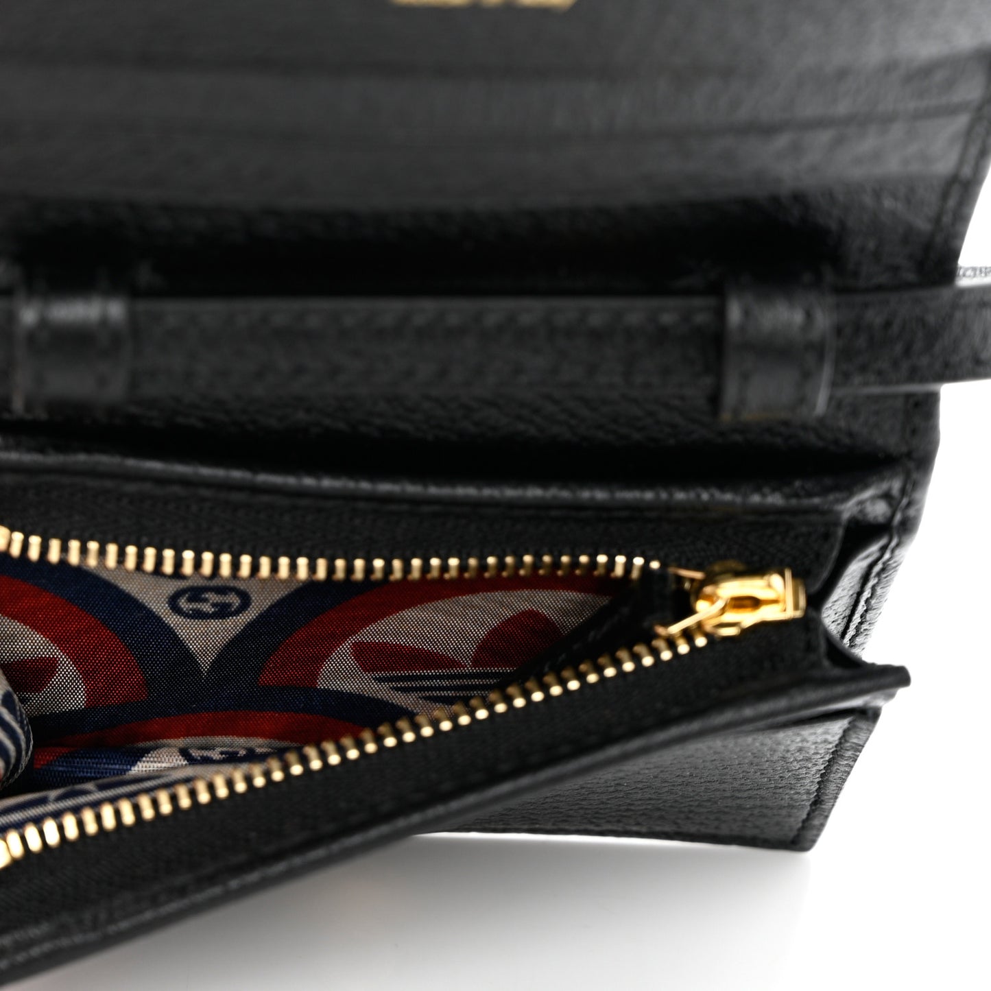 X ADIDAS Textured Dollar Calfskin Trefoil Horsebit 1955 Card Case Wallet With Strap Black Off White