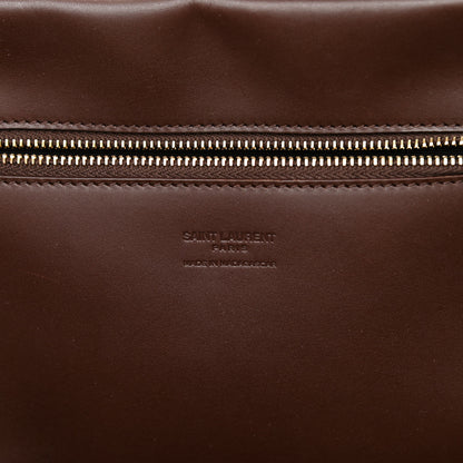 Saint Laurent Raffia Calfskin Medium Panier Tote Dark Chocolate 6 of 12