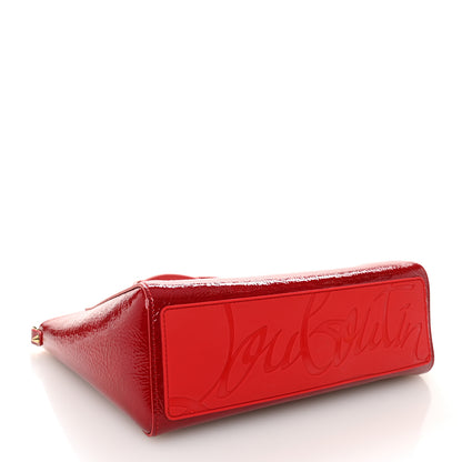Christian Louboutin Patent Calfskin Spikes Mini East West Cabata Tote Red 4 of 13