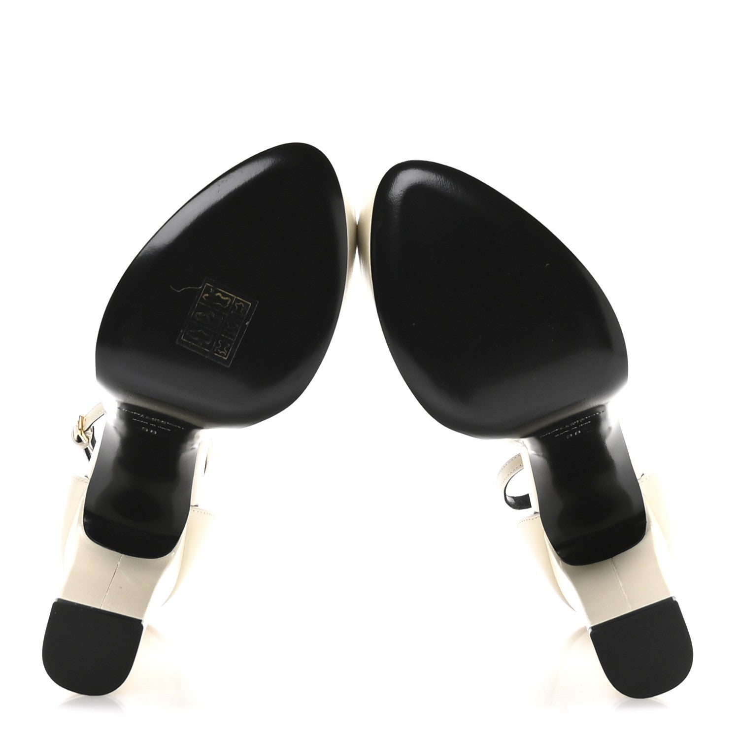 Saint Laurent Lambskin Jodie Platform Sandals 38 Pearl 6 of 9