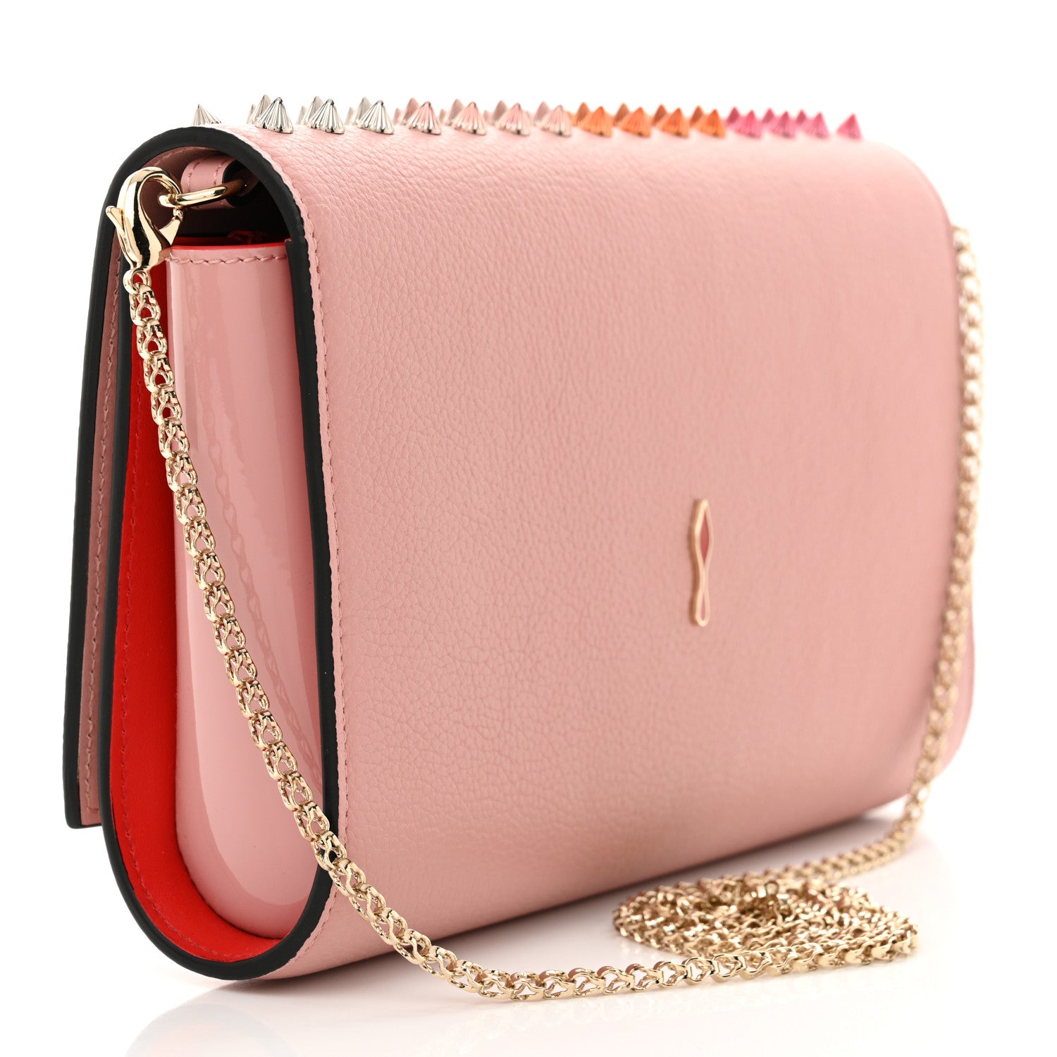 Christian Louboutin Calfskin Spikes Multimetal Paloma Clutch Voile 3 of 12