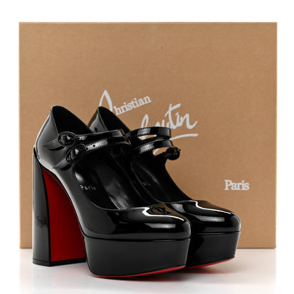 Christian Louboutin Patent Movida Jane 130 Platform Pump 37.5 Black 8 of 8