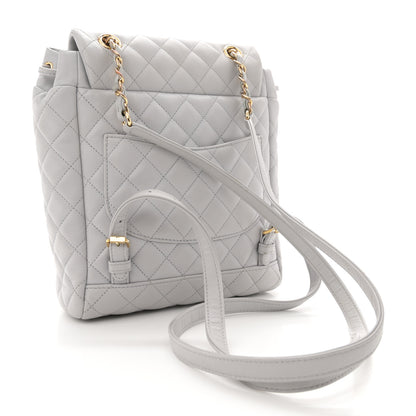 Chanel Calfskin Quilted Small Urban Spirit Backpack Grey 3 of 13