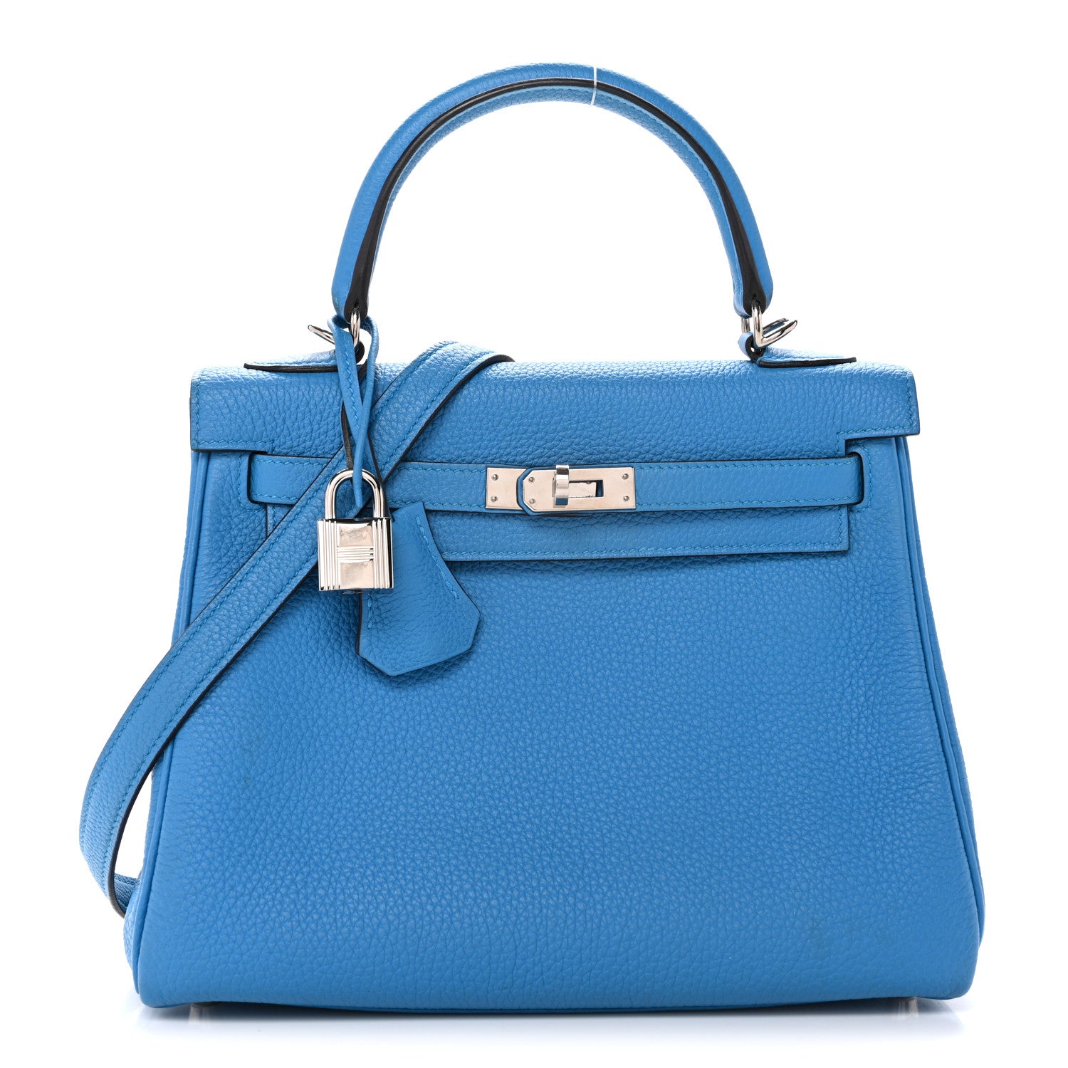 Hermes Togo Kelly Retourne 25 Bleu Frida 1 of 14