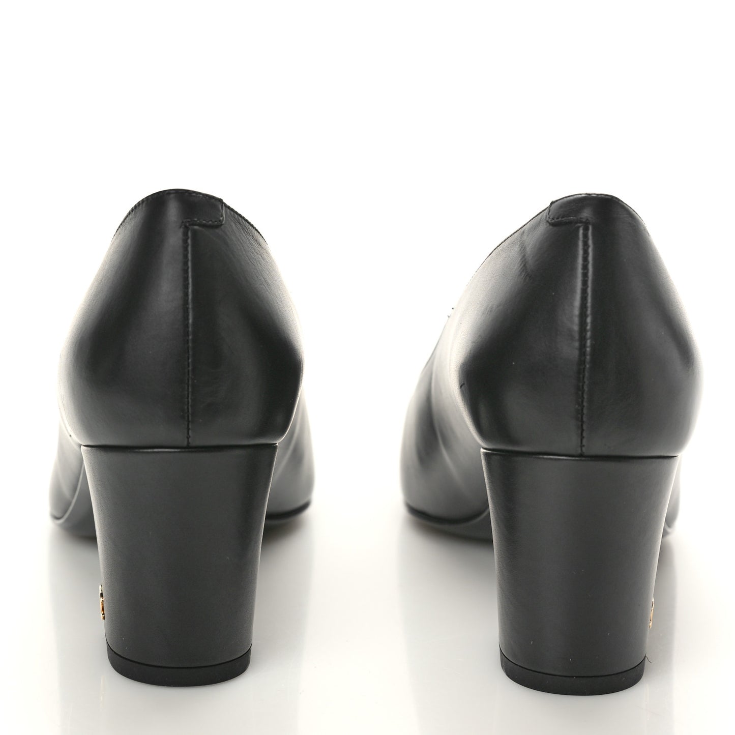 Lambskin Cap Toe CC Uniform Pumps 39 Black