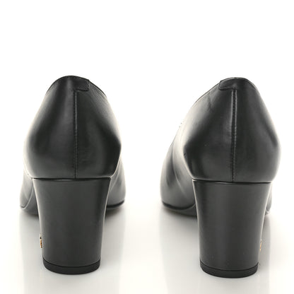 Chanel Lambskin Cap Toe CC Uniform Pumps 39 Black 5 of 10