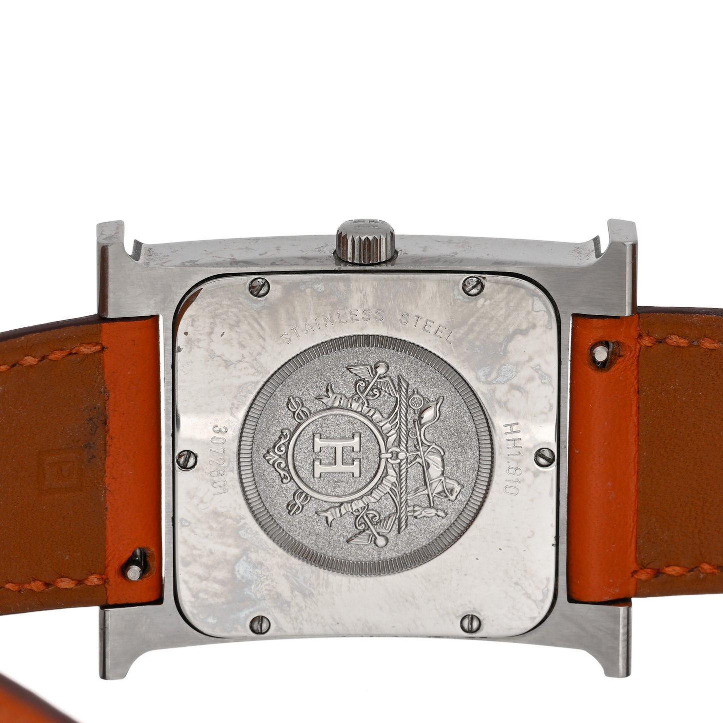 Stainless Steel Swift 30.5mm Heure H Hour Quartz Watch Orange