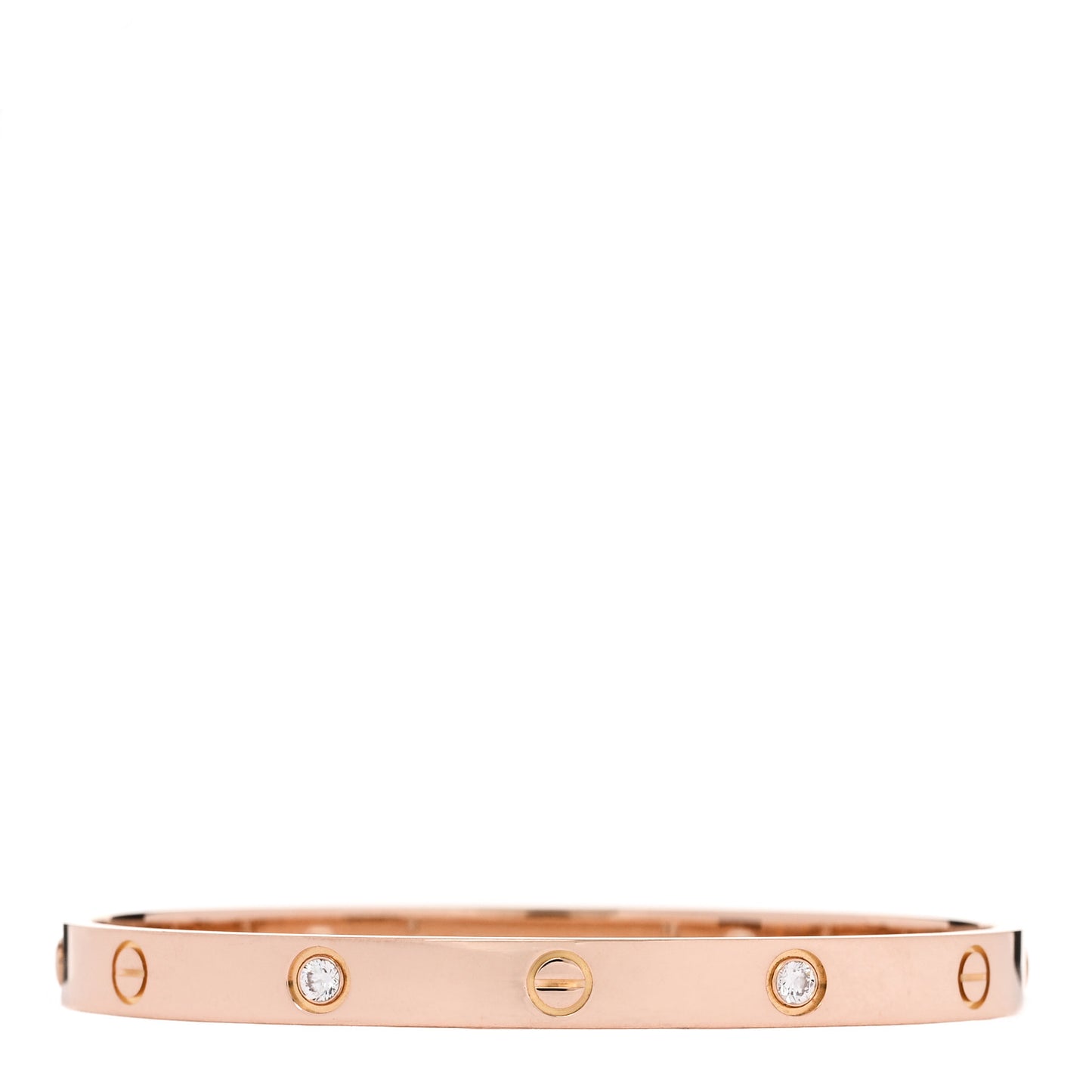 18K Pink Gold 4 Diamond LOVE Bracelet 19
