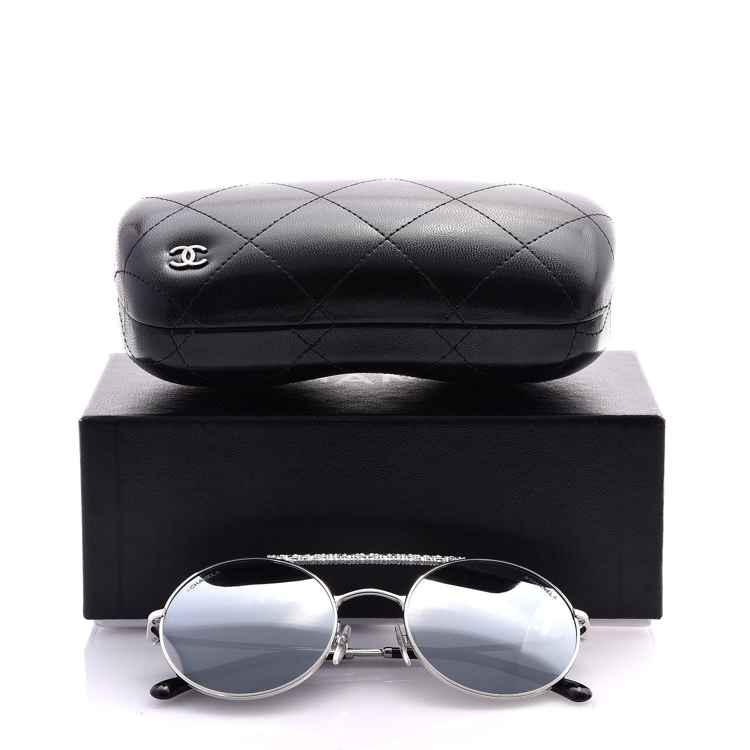 Chanel Metal Winter Round Sunglasses 4232 Silver 8 of 8
