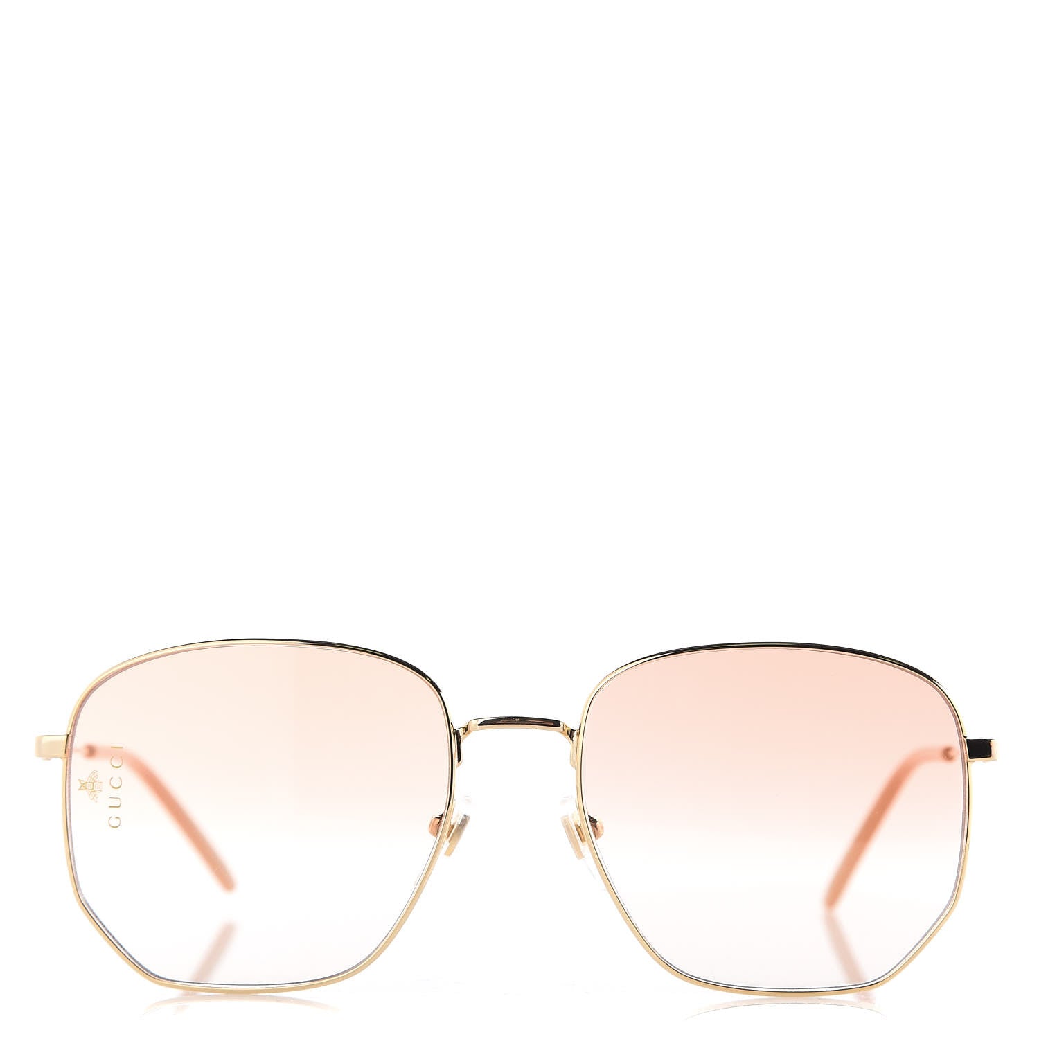 Gucci Oversized Sunglasses GG0396S Gold 4 of 8