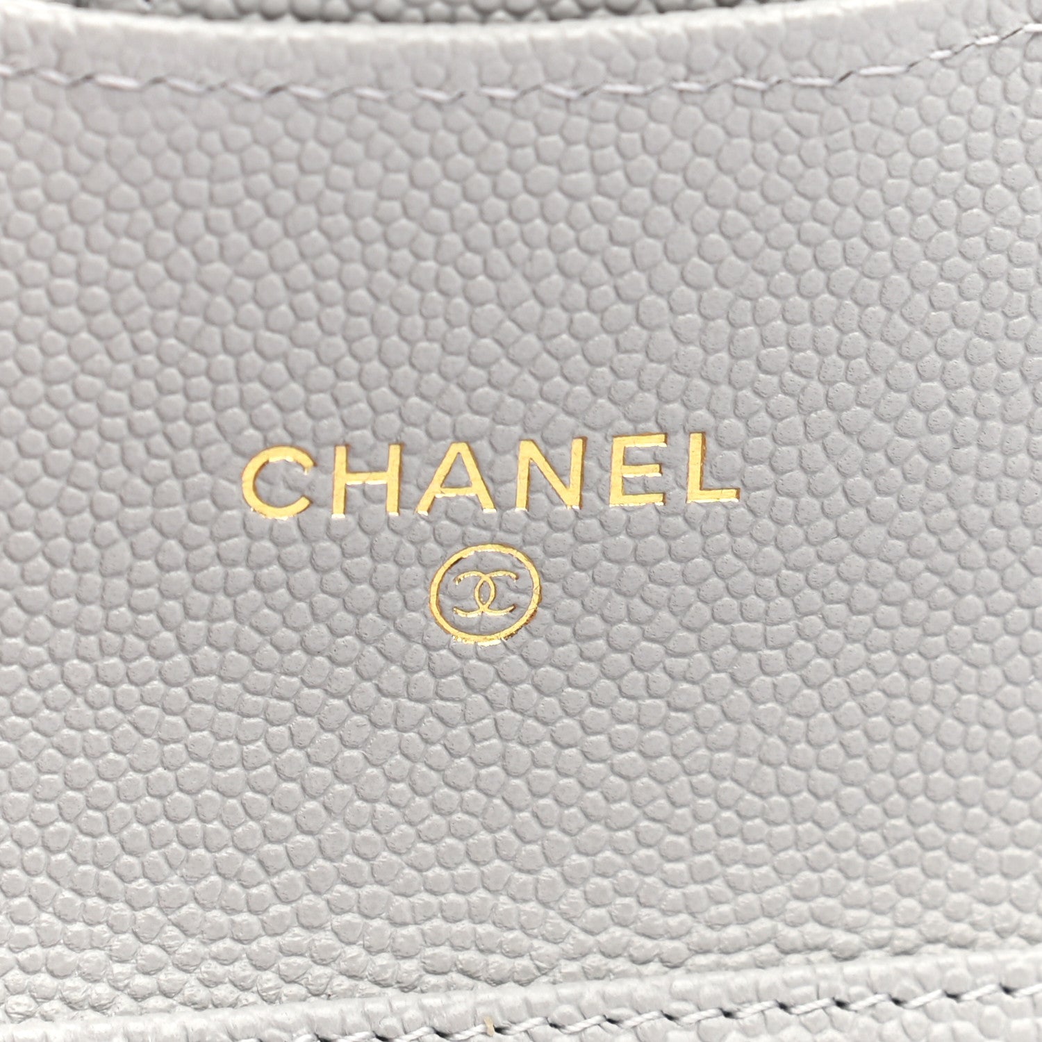 Chanel Caviar Quilted Flap Card Holder On Chain Grey 6 of 8