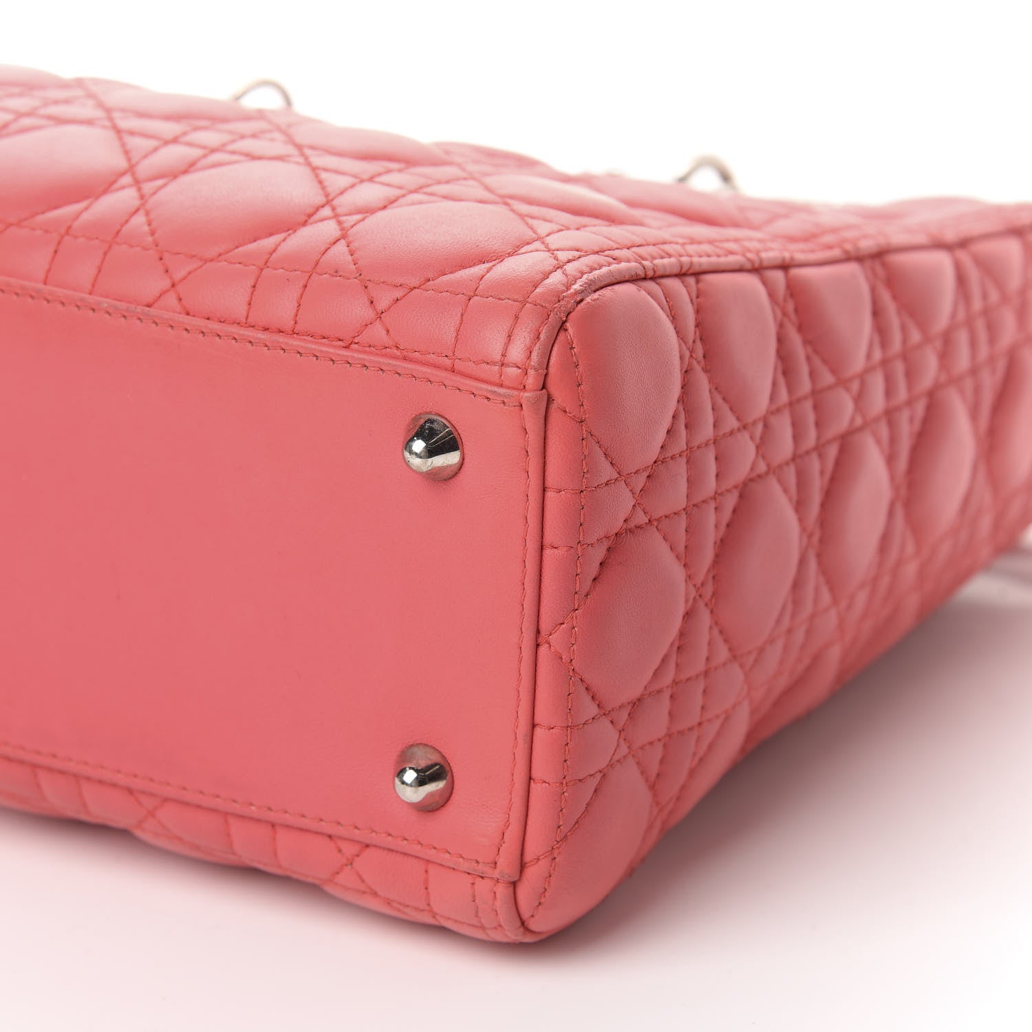 Christian Dior Lambskin Cannage Large Lady Dior Pink 7 of 11