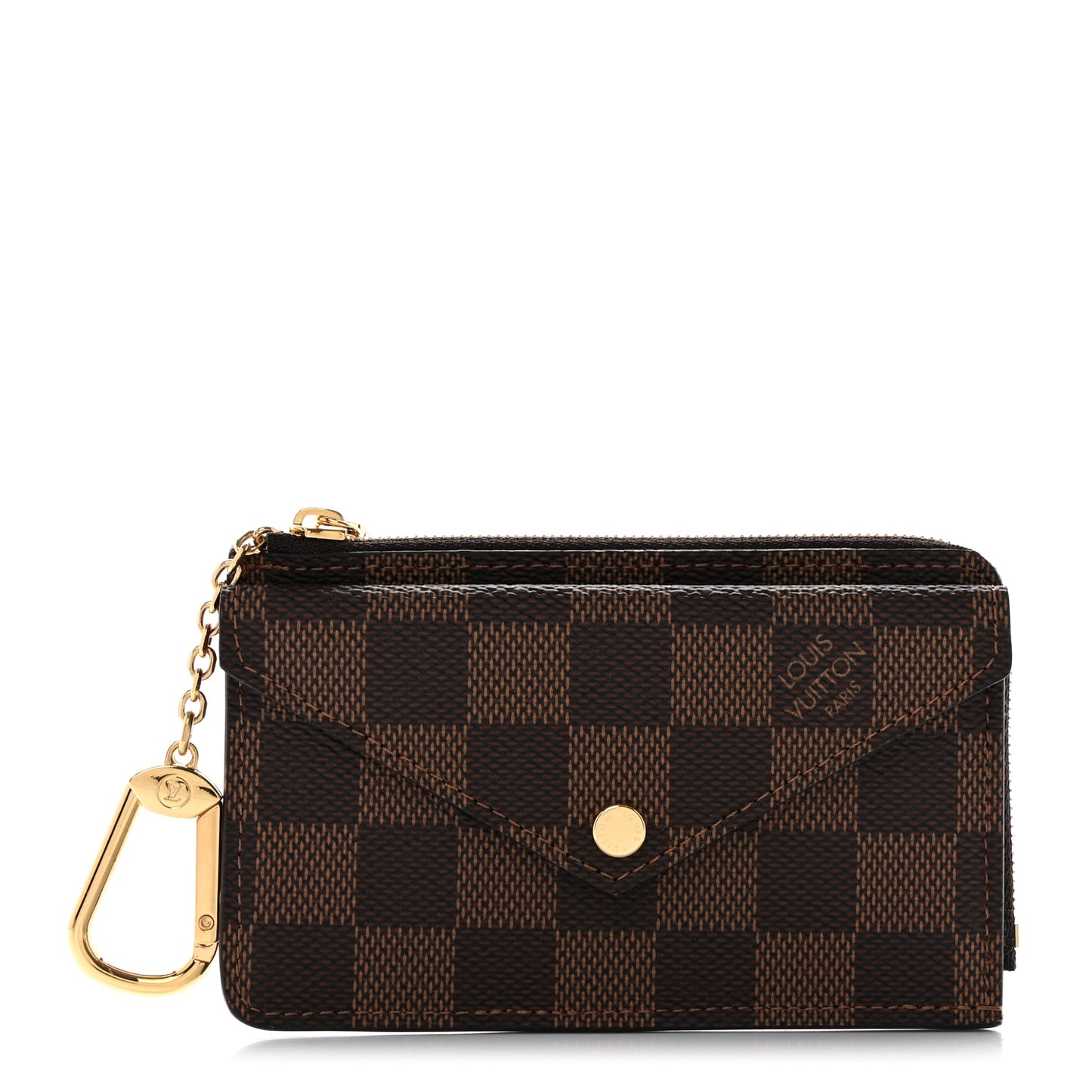 Damier Ebene Recto Verso Card Holder Red