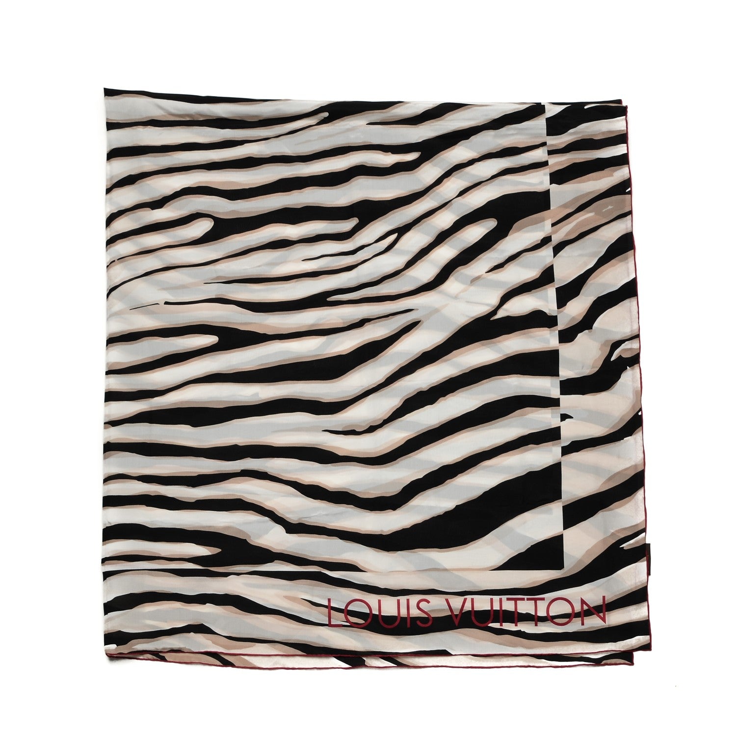 Louis Vuitton Silk Zebra Square Scarf Muticolor 1 of 4