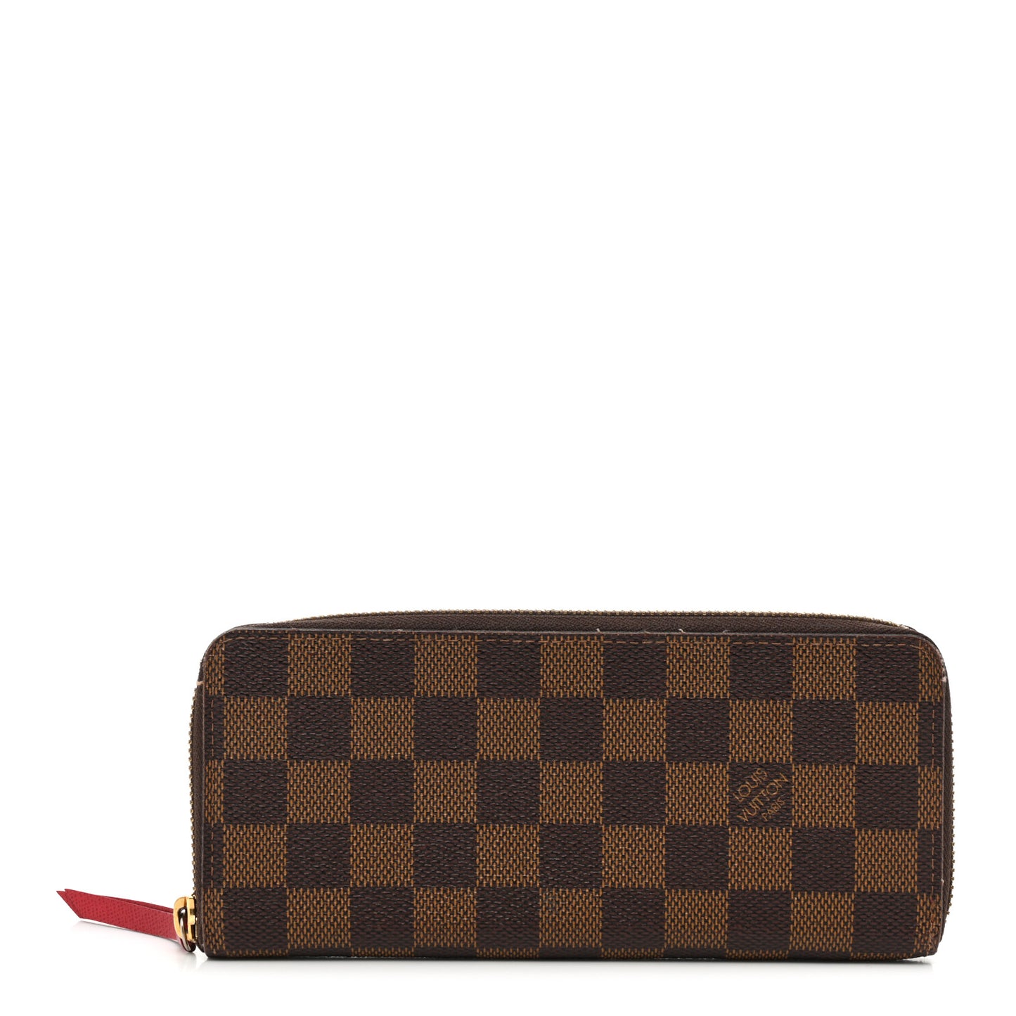 Damier Ebene Clemence Wallet Cherry