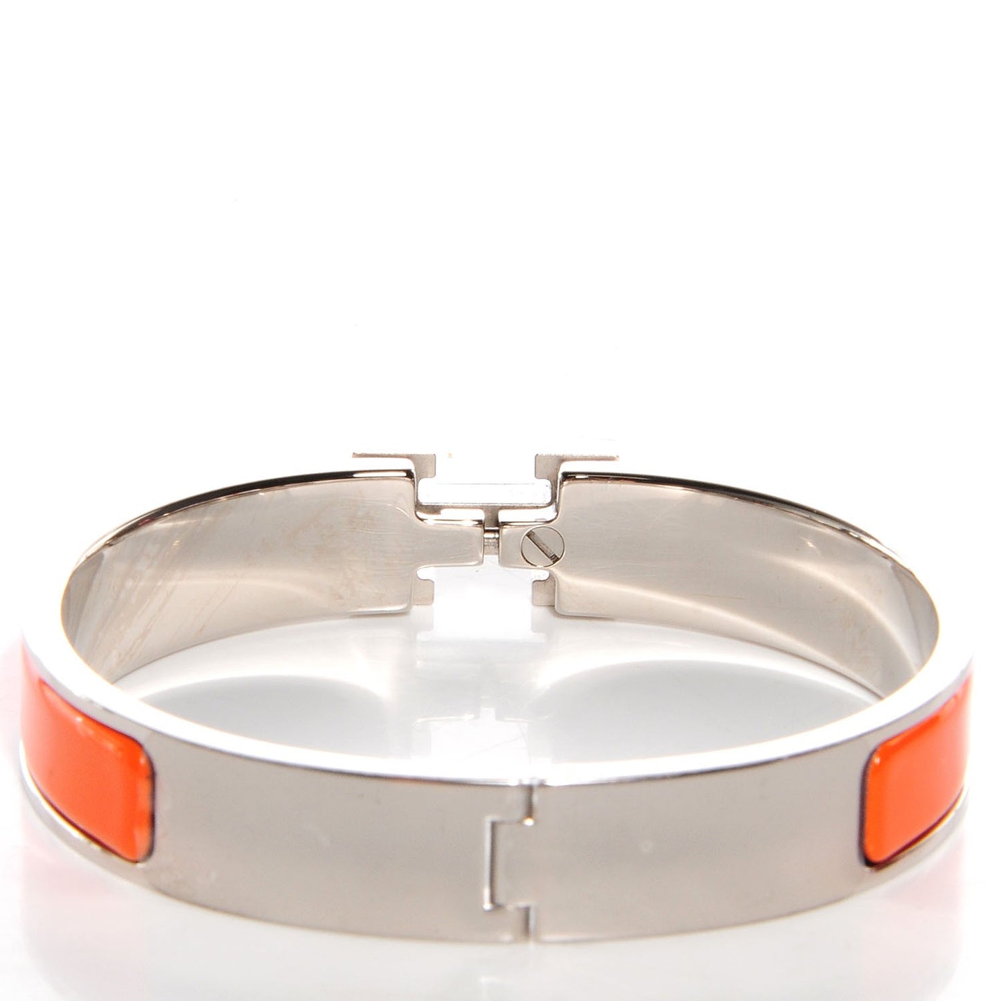 Enamel Narrow Clic Clac H Bracelet GM Orange