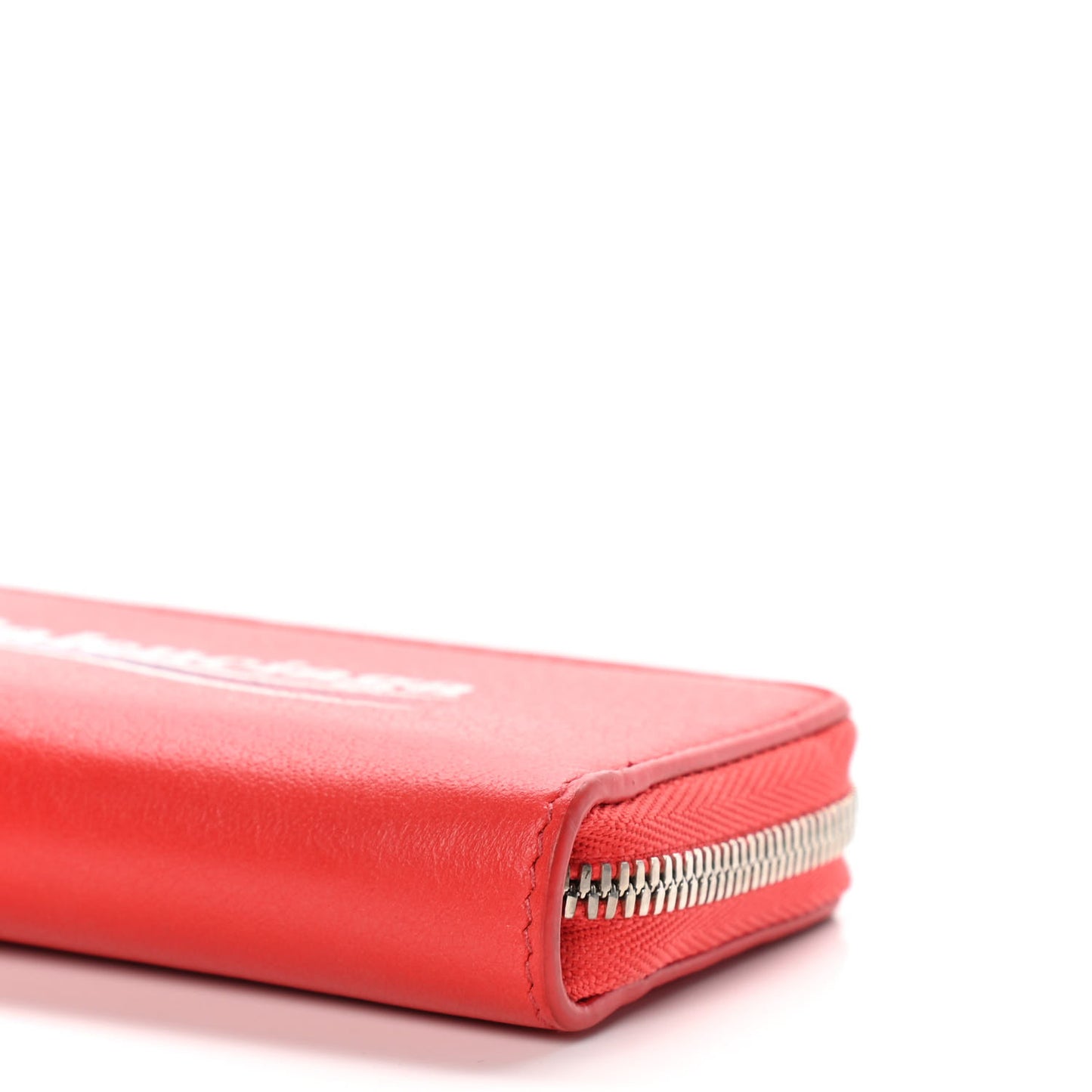 Calfskin Political Campaign Logo Zip Around Card Holder Vivid Red