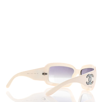 Chanel Mother of Pearl CC Sunglasses 5076-H White 4 of 8