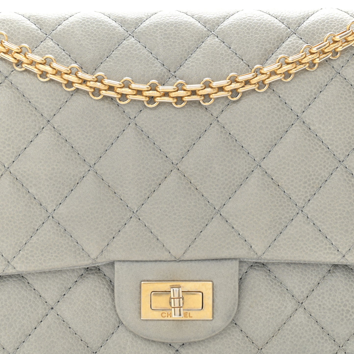 Caviar Quilted 2.55 Reissue 226 Flap Light Grey