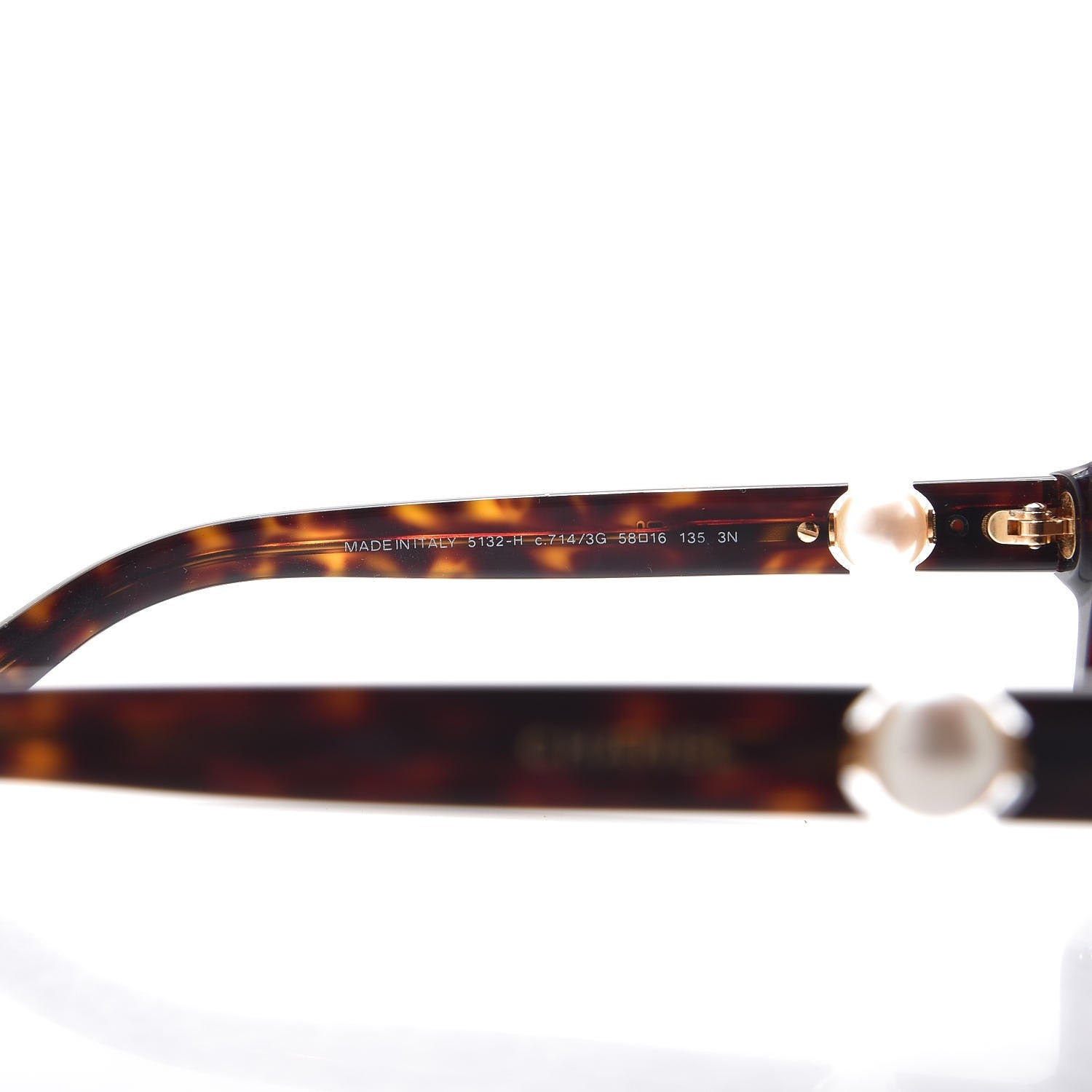 Chanel Tortoise Shell Pearl Sunglasses 5132-H 6 of 9