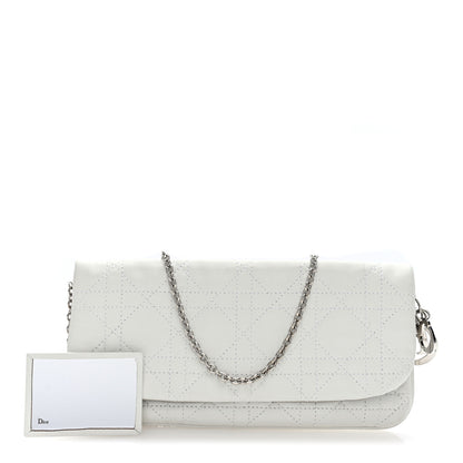 Christian Dior Lambskin Cannage Lady Dior Chain Clutch White 3 of 11