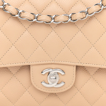 Chanel Caviar Quilted Medium Double Flap Beige 8 of 11