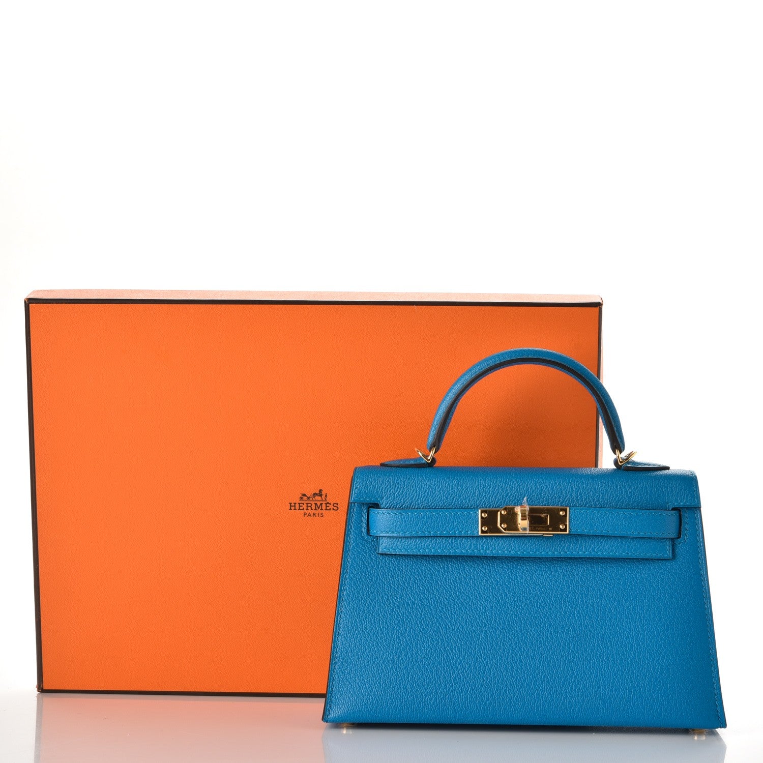 Hermes Chevre Mysore Mini Kelly Sellier 20 Bleu Zanzibar 29 of 29