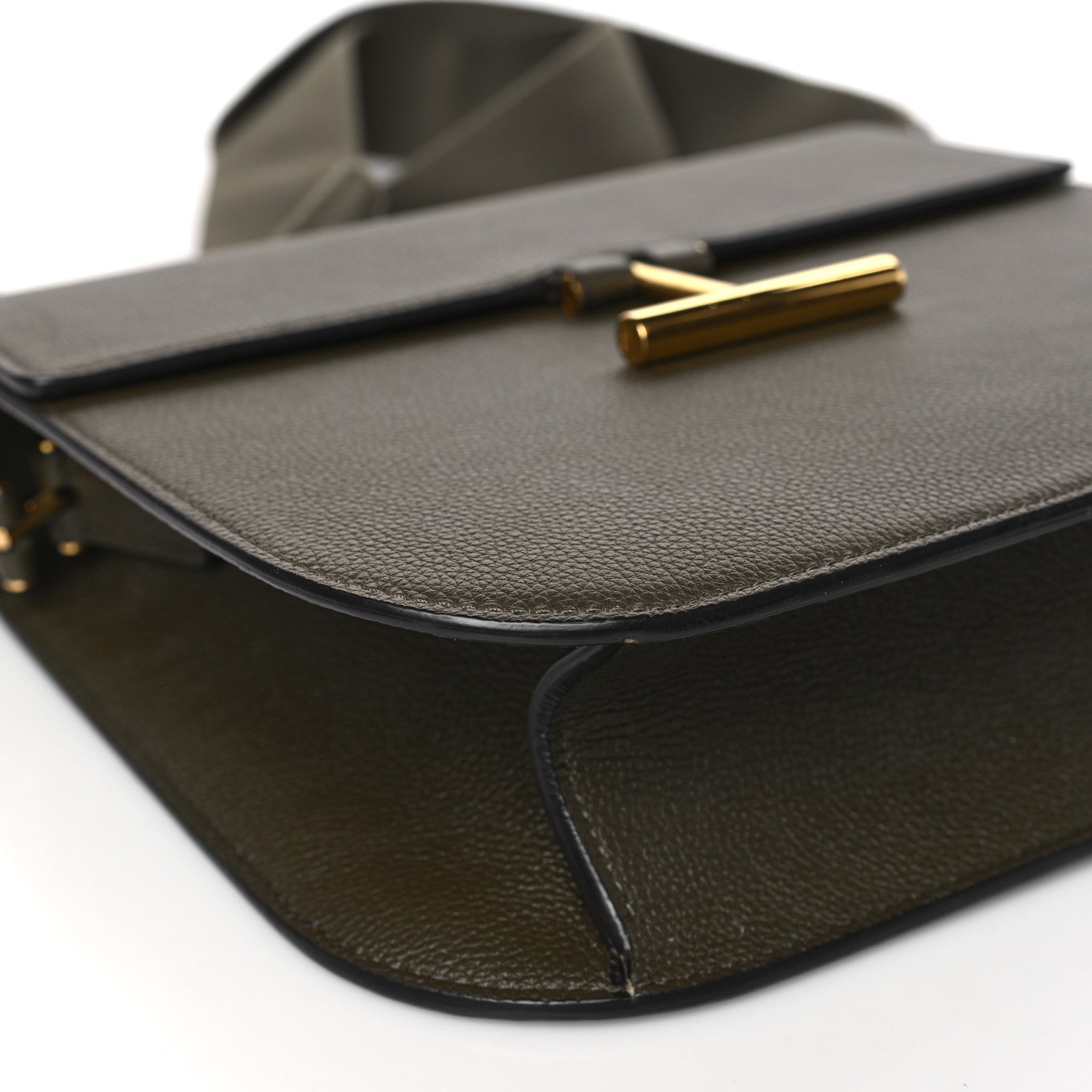 Tom Ford Calfskin Small T Clasp Tara Crossbody Bag Military Green 8 of 9