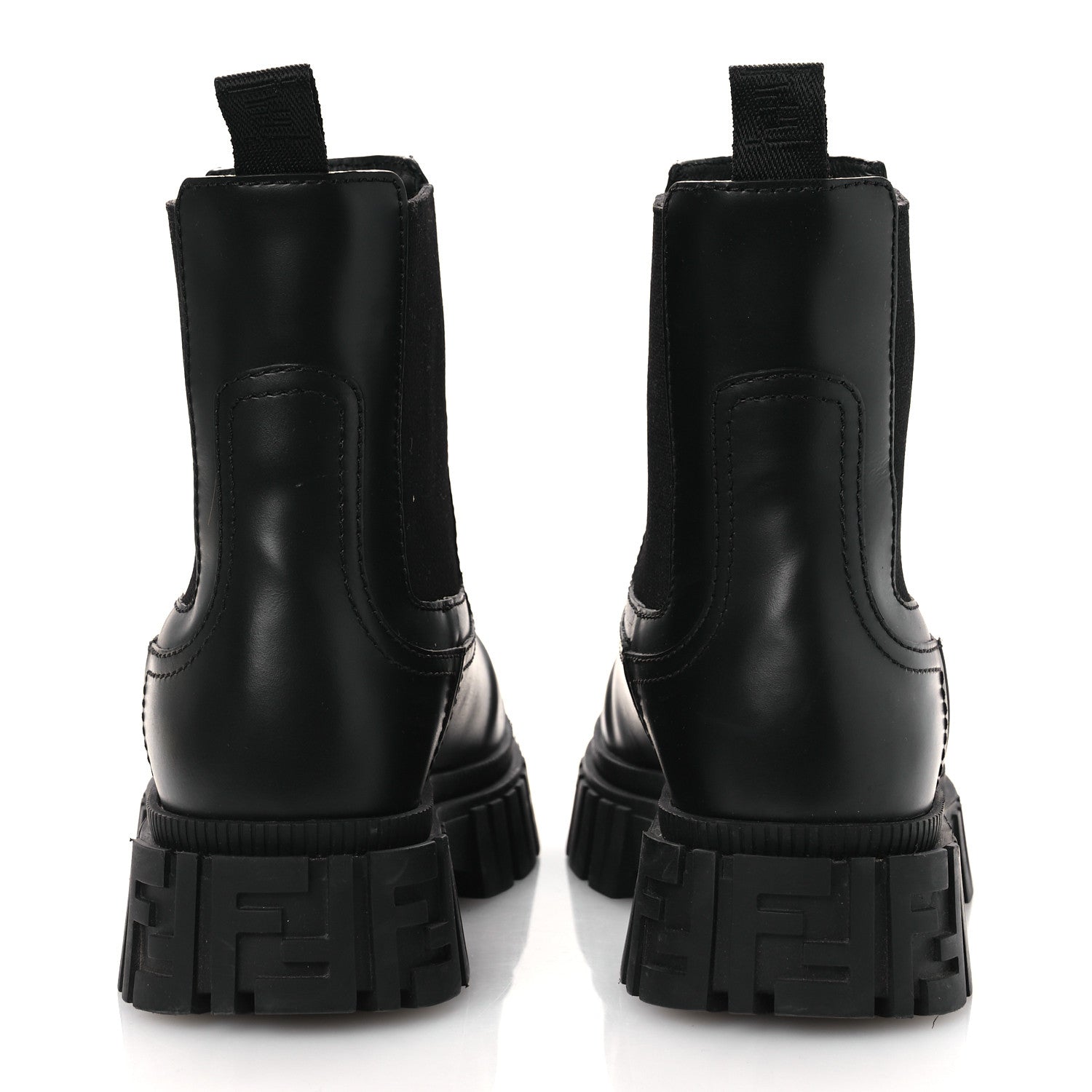 Fendi Calfskin Rubber Fendi Force Chelsea Boots 36 Black 6 of 11