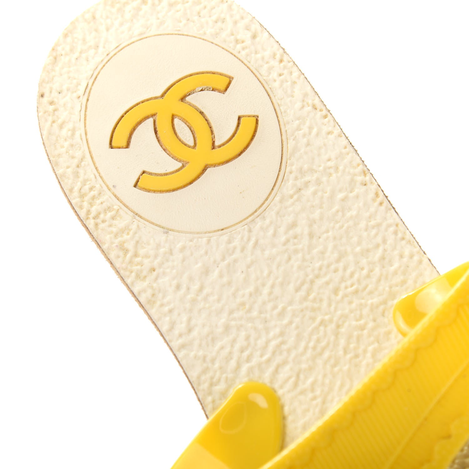 Chanel Jelly CC Thong Sandals 40 Yellow 8 of 13