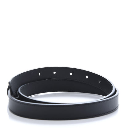 Gucci Calfskin Pearl Double G 20mm Belt 85 34 Black Cream 4 of 6