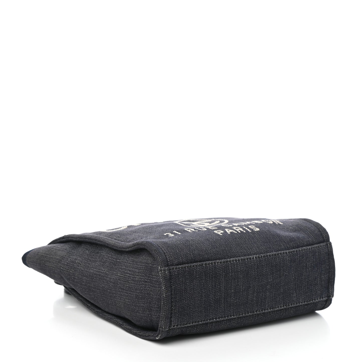 Denim Mini Deauville Tote Dark Blue