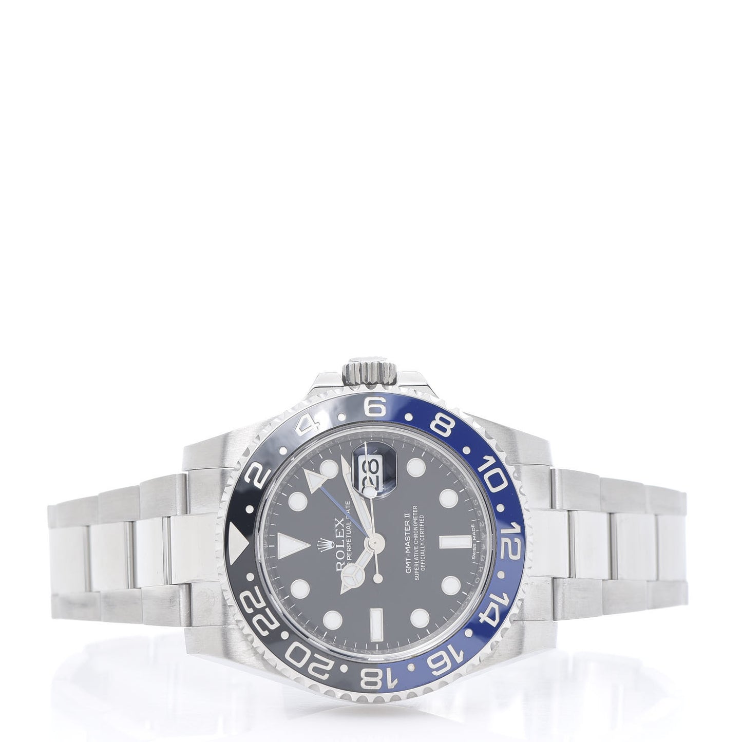 Stainless Steel 40mm Oyster Perpetual Date GMT Master II Batman Watch Black 116710BLNR