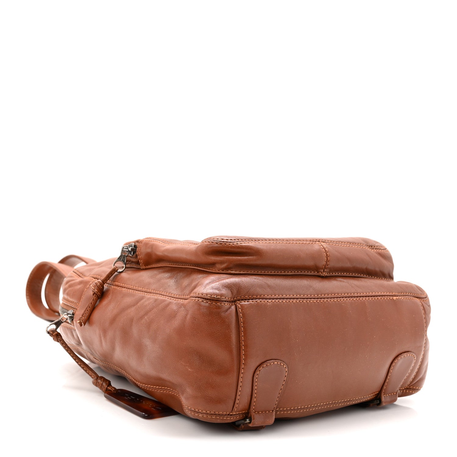Chanel Lambskin CC Stitched Backpack Tan 4 of 10