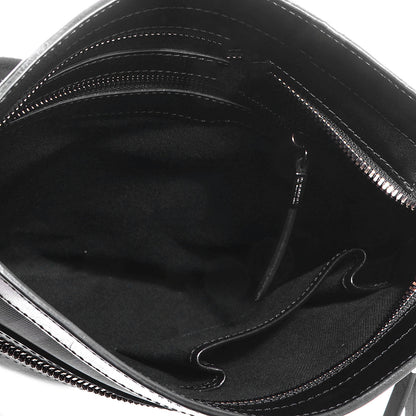 Burberry London Check Turin Flat Crossbody Messenger Bag Charcoal 5 of 10