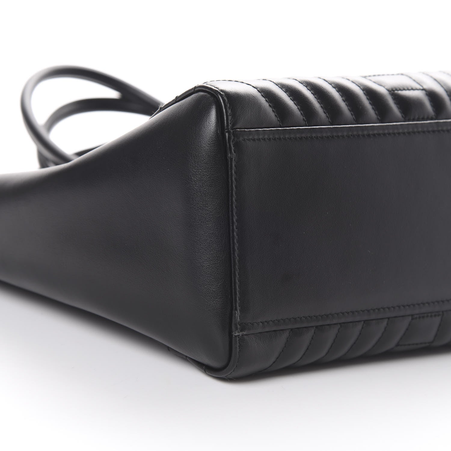 Prada Soft Calfskin Impunture Diagramme Tote Black 8 of 14