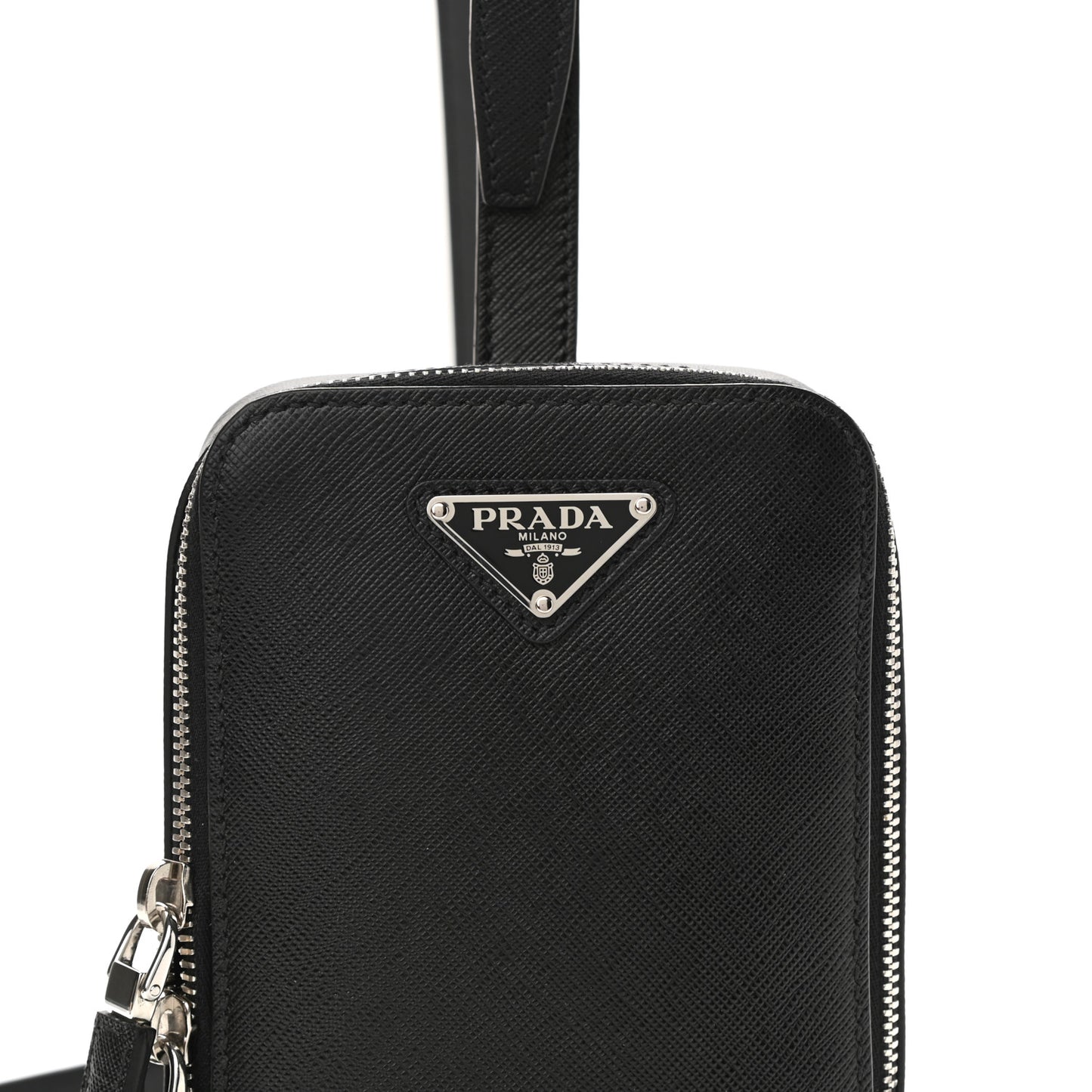 Saffiano Harness Crossbody Travel Pouch Black