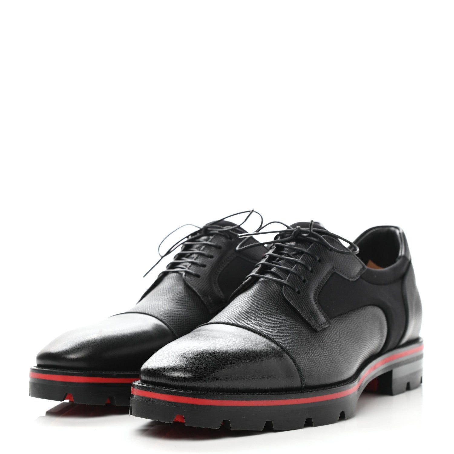 Christian Louboutin Smooth Textured Calfskin Mika Sky Mens Flats 42 Black 3 of 10