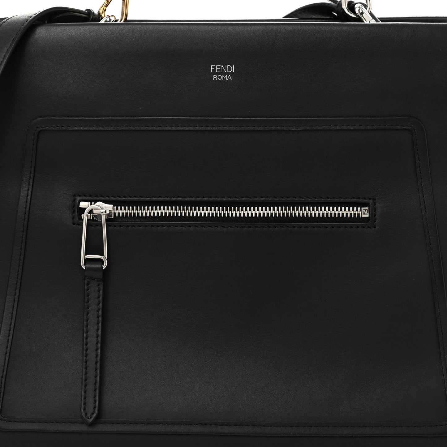 Vitello Century Opaco F is Fendi Regular Runaway Satchel Black