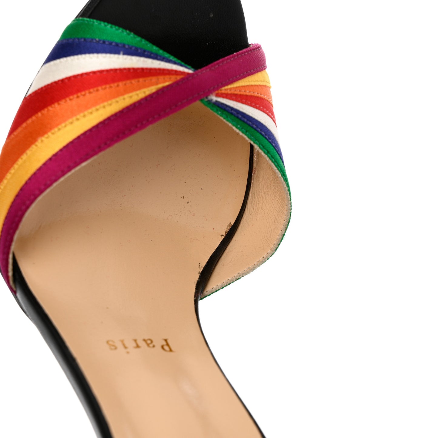 Shiny Nappa Naseeba 120 Sandals 38.5 Multicolor Black